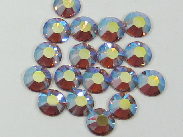 18 Pcs. 34ss LIGHT COLORADO TOPAZ AB FLATBACK European Rhinestones